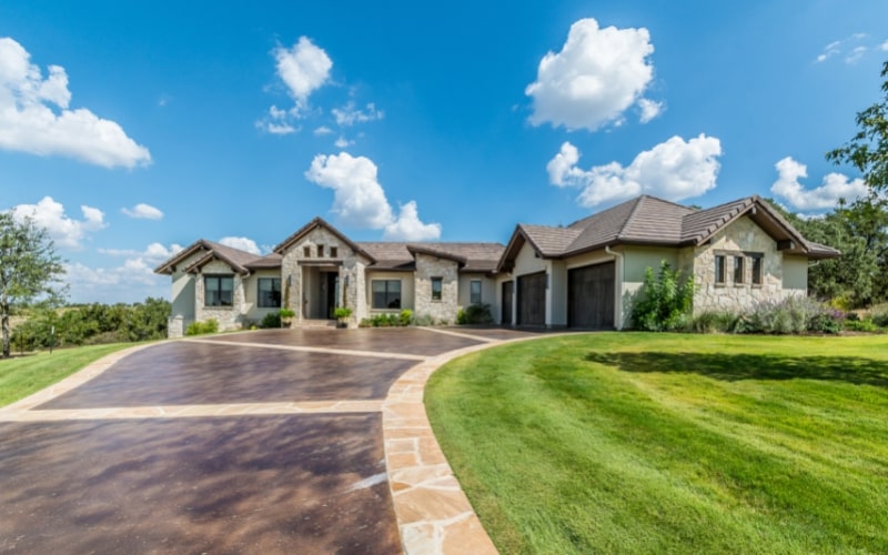 stamped concrete driveway